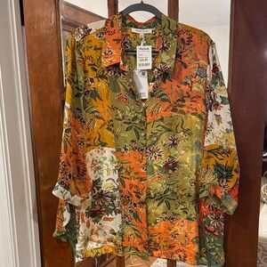 Rose & Olive Multicolor Floral Top